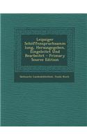 Leipziger Schoffenspruchsammlung, Herausgegeben, Eingeleitet Und Bearbeitet
