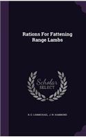Rations For Fattening Range Lambs