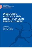 Discourse Analysis and Other Topics in Biblical Greek