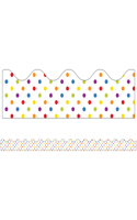 Super Power Rainbow Dots Scalloped Bulletin Board Borders