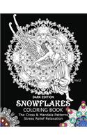 Snowflake Coloring Book Dark Edition Vol.2