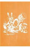 Alice in Wonderland Pastel Chalkboard Journal - Mad Hatter's Tea Party (Orange)