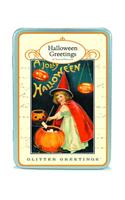 Halloween Glitter Greetings Postcards