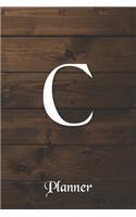 C: Letter Journal Monogram Minimalist Lined Notebook To Do List Undated Daily Planner for Personal and Business Activities with Check Boxes to Help you