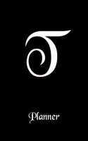 T: Letter Journal Monogram Minimalist Lined Notebook To Do List Undated Daily Planner for Personal and Business Activities with Check Boxes to Help you
