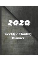 2020 Weekly & Monthly Planner: Large 52 Week, 12 Months Annual Diary Journal for January- December Planning and Scheduling of yearly Activities