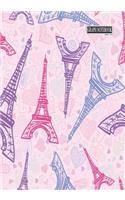 Graph Notebook: Paris Themed Notebook, B5 Grid Journal, Travelers Notebook, Memory Book, Diary, Planner 120 Pages, V.41