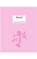 Notebook: Composition Book Journal with Pink Libra Cover