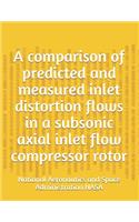 A comparison of predicted and measured inlet distortion flows in a subsonic axial inlet flow compressor rotor