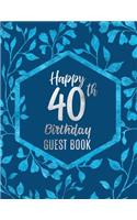 Happy 40th Birthday Guest Book