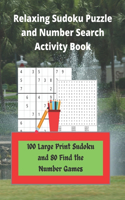 Relaxing Sudoku Puzzle and Number Search Activity Book