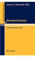 Dynamical Systems: Proceedings of the Special Year Held at the University of Maryland, College Park, 1986-87