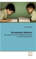 Vocabulary Matters