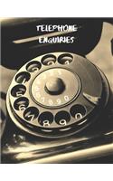 telephone enquires pad