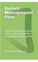 Defect Management Plan