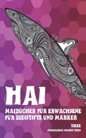 Malbücher für Erwachsene für Bleistifte und Marker - Stressabbau Designs Tiere - Tiere - Hai