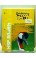 Harcourt School Publishers Math: Math Lang Spprt/Ell Se G 3