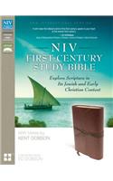 NIV, First-Century Study Bible, Leathersoft, Brown