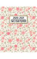 2020 - 2021 Two Year Planner: Classic Pretty Pink Flowers Daily Weekly Monthly 2020 - 2021 Planner Organizer. Nifty Two Year Motivational Agenda Schedule with Vision Board, Habit(1 8x10 Simple Pretty Planner)