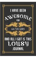 64th Birthday Journal