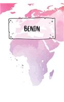 Benin: Liniertes Reisetagebuch Notizbuch oder Reise Notizheft liniert - Reisen Journal für Männer und Frauen mit Linien