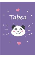 Tabea: Personalisiertes Panda Tage-/Notizbuch Mit Dem Vornamen Tabea Und Ganzen 100 Linierten Seiten Im 6x9 Zoll Format (Ca.Din A5). Optimal ALS Schreibhef