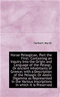 Horae Pelasgicae, Part the First