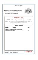 North Carolina Criminal Law and Procedure-Pamphlet 78