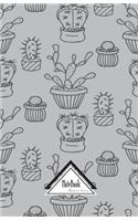 Notebook Journal Dot-Grid, Graph Grid, Lined, Blank No lined: Cute Hand Draw Doodles Cactus Succulent Plants Grey: Small Pocket Notebook Journal Diary, 120 pages, 5.5" x 8.5"(Blank Notebook Journal)