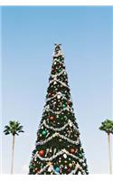 An Outdoor Christmas Tree Flanked by Two Palm Trees Holiday Journal