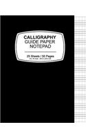 Calligraphy Guide Paper Notebook -Black Cover