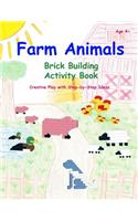 Farm Animals - Brick Building Activity Book