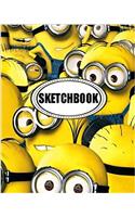 Sketchbook: Minions: 120 Pages of 8 X 10 Blank Paper for Drawing, Doodling or Sketching (Sketchbook)