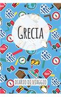 Grecia Diario di Viaggio: Pianificatore di viaggio I Pianificatore di viaggio su strada I Diario a griglia a punti I taccuino I Diario tascabile I Regalo per Backpacker