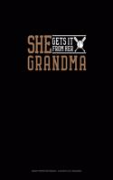 She Gets It From Her Grandma (Softball): Graph Paper Notebook - 0.25 Inch (1/4") Squares(1357 Graph Paper Notebook - 0.25 Inch (1/4") Squares)