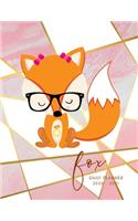 2020 2021 15 Months Cunning Fox Daily Planner: Academic Hourly Organizer In 15 Minute Interval; Appointment Calendar With Address Book, Password Log & Note Section; Monthly & Weekly Goals Journal