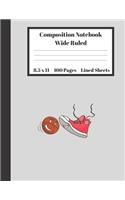 Composition Notebook Wide Ruled Lined Sheets