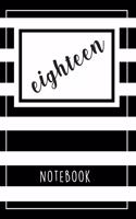 Black And White Striped Notebook