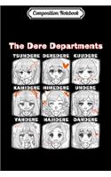 Composition Notebook: Dere Departments - Kawaii Anime Manga Gift Journal/Notebook Blank Lined Ruled 6x9 100 Pages
