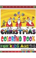 Christmas Coloring Book For kids Age 4-8