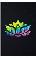 Lotus Flower: Colorful Waterlily Blossom Aquatic Plants Ruled Lined Notebook - 120 Pages 6x9 Composition