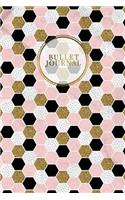 Bullet Journal: Marble + Gold Trendy Journal - 120-Page 1/4 Inch Dot Grid Notebook- 6 X 9 Marble & Gold Perfect Bound Softcover
