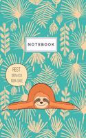 Notebook: Sloth Notebook Journal College Ruled Blank Lined Small (6 X 9) Cute Trendy Composition Book Planner Diary Softback Cover