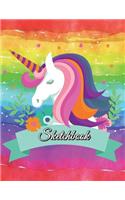 Sketchbook: Unicorn Sketchbooks for Kids, Blank Sketchbook, 8.5 x 11 inches, 100 Pages (Drawing, Doodling & Sketching) (Volume 1)