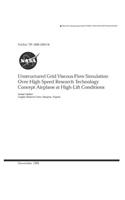 Unstructured Grid Viscous Flow Simulation Over High-Speed Research Technology Concept Airplane at High-Lift Conditions