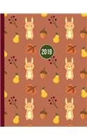 2019 Planner; Rabbits with Pears
