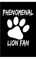 Phenomenal Lion Fan: Student Notebook Journal, 6x9 Lined Blank Notebook Journal, College Rule Paperback Softcover