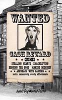 Saluki Dog Wanted Poster: Isometric Dot Drawing Paper Notebook Featuring 120 Pages 6x9