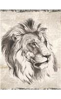 Lion Notebook: 8.5 X 11 202 College Ruled Pages