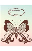Notebook: Notebook Journal Diary, 110 Lined pages, 8.5" x 11" Notebook for Writing Letters & Words, Diary -Butterfly Cover